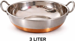 Steelika Copper Bottom Stainless Steel Kadhai Pot