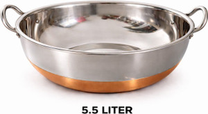 Steelika Copper Bottom Stainless Steel Kadhai Pot