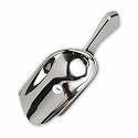 Stainless Steel Ice Scoop, Popcorn Scoop | Flour/Atta Scoop | Ice Picker for Bar | Restaurants | Kitchen Food Scoops | 24cm Long 8cm Wide | Silver Finish