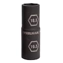 Steelman Pro 1/2-Inch Drive 6-Point Thin Wall 18.5mm x 19.5mm Double Ended Impact Flip Socket, Durable Corrosion-Resistant Steel, Laser-Etched Callouts