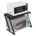 Microwave Oven Rack & Toaster Stand Multipurpose Kitchen Countertop Shelf for Home, Kitchen, Office (Brown, Z Shape)