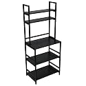 SteelManic Microwave Oven Rack Stand &amp; Toaster Stand Multipurpose Kitchen Organizer Storage Shelf for Home, Kitchen &amp; Offce (Brown, 5 Shelf DLX)
