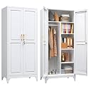 SteeLoong Armoire Wardrobe Closet,71" H Wardrobe Cabinet with Locking Doors