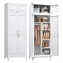 SteeLoong Armoire Wardrobe Closet,86" H Wardrobe Cabinet with Locking Doors