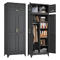 SteeLoong Armoire Wardrobe Closet,86" H Wardrobe Cabinet with Locking Doors