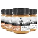 Steens 100% Pure New Zealand Raw Manuka Honey, MGO 515+ UMF 15+, 4 x 7.9 oz