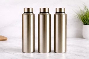 steeple 1000 ml steel water bottle for fridge school office gym travelling pack of 3 1000 ml steel bottle