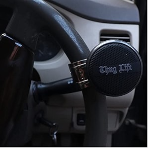 steering wheel knob by detachi silicon power handle universal steering wheel knob with metal ball bearing with rubber pad amp easy installation-suitable for all cars - grey