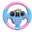 Steering Wheel Toy simulate Driving car Copilot Steering Wheel Electric Baby Toys with Sound Driving Vocal Toy Kids Musical Educational Stroller Multicolor [ Pack of 1 ] (Pink_Steering.)