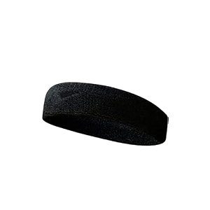 cotton headband sports gym workout yoga sweatband-all sports wear headband fitness band unisex pack of 1 black