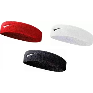 cotton sport headband for men and women - unisex adults one size black white amp red workout running gym yoga