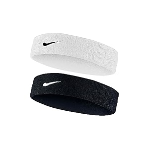 steffer cotton sport headband for men and women - sports headband for workout amp running gym workoutyoga sweatband-all sports wear headband fitness band unisex pack of 2 black amp white