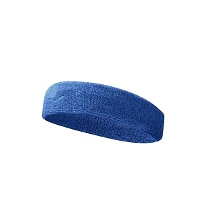 cotton headband sports gym workout yoga sweatband all sports wear headband fitness band unisex pack of 1 blue