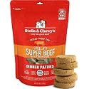 Stella & Chewy's Freeze Dried Dog Food for Adult Dogs, Beef Patties, 32 Count, 16 Ounce Bag, 1 Pound (Pack of 6)