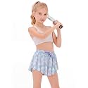 Stelle Girls Butterfly Shorts with Pockets Athletic Running Sports Skirt