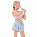Stelle Girls Butterfly Shorts with Pockets Athletic Running Sports Skirt