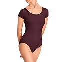 Stelle Women's Ballet Leotard for Dance Scoop Neck Double Lined Bodysuit