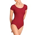 Stelle Women's Ballet Leotard for Dance Scoop Neck Double Lined Bodysuit