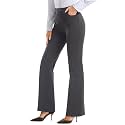 Stelle Womens Bootcut Stretch Dress Work Pants Slacks with Pockets Pull On