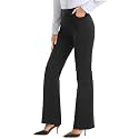 Stelle Womens Bootcut Stretch Dress Work Pants Slacks with Pockets Pull On
