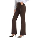 Stelle Womens Bootcut Stretch Dress Work Pants Slacks with Pockets Pull On
