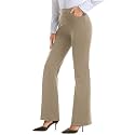 Stelle Womens Bootcut Stretch Dress Work Pants Slacks with Pockets Pull On