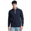 STELLERS Men39s Full Sleeve Zipper Henley T-Shirt