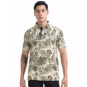 STELLERS Mens Printed Polo T-Shirt Regular
