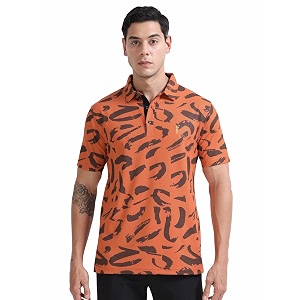 STELLERS Mens Printed Polo T-Shirt Regular