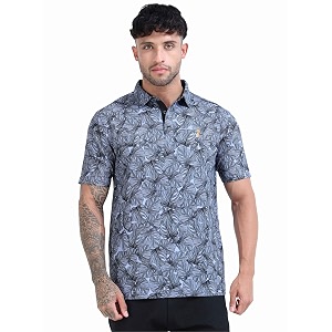 STELLERS Mens Printed Polo T-Shirt Regular