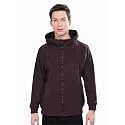 STELLERS Men39s Solid Zipper Fleece Hooded Sweatshirt