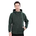 STELLERS Men39s Solid Zipper Fleece Hooded Sweatshirt