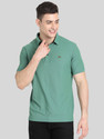 Stellers Solid Men Polo Neck Light Green