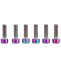 Stem Bolts, 6Pcs/Set M5*16mm Alloy Bike Fixed Stem Bolts Stem Stem Hex Tapered Bolts Screw TopCover Headset Screws