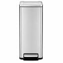 Step N’ Sort Slim Dual Recycling Bin 43L (2 x 21.5L) – Soft Close Kitchen Trash Can – Space Saving Stainless Steel – Removable Buckets
