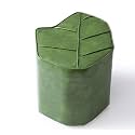 Step Stools Leaf Stool Solid Wood Frame Foam-Filled Seat Cushion Multi-Function Padded Ottoman Waterproof Oil-Proof Living Room Stool Ladders(Light Green)