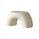 Step Stools Plastic Ring Step Stool with Resistant Base Multifunctional Footstool for Living Roome Shoe Changing with Ergonomic Design Ladders(White)