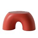 Step Stools Plastic Ring Step Stool with Resistant Base Multifunctional Footstool for Living Roome Shoe Changing with Ergonomic Design Ladders(Rojo)