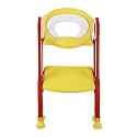 Step Stools Portable Toilet Ladder Ladder Folding Toilet with Safe Armrests Anti Slip Step Stool and Pedals PP Material Trainer Ladders(Reddish Yellow)
