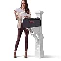 Step2 Atherton Mail Post, Mailbox Not Included, Weather Resistant, Large Outdoor Mailbox Post, Made of Durable Plastic, Easy to Install, Classic White