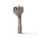 Step2 MailMaster Express Mailbox & Post, Weather Resistant, Large Outdoor Mailboxes, Made of Durable Plastic, Easy to Install, Flag Included, Mocha