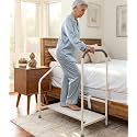 step2bed XL - Bedside Step Stool Bed Climbing Aid for Elderly & Handicapped – LED Light Guided Rails – Adjustable Height, Portable Fall Prevention Aid – Stainless Steel – 800 lb Capacity