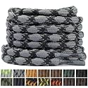 Stepace Wave Heavy Duty Boot Laces 2 Pairs Round Shoe Laces for Hiking Shoe