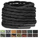 Stepace Wave Heavy Duty Boot Laces 2 Pairs Round Shoe Laces for Hiking Shoe