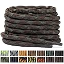 Stepace Wave Heavy Duty Boot Laces 2 Pairs Round Shoe Laces for Hiking Shoe
