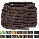 Stepace Wave Heavy Duty Boot Laces 2 Pairs Round Shoe Laces for Hiking Shoe