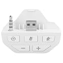 Stereo Headset Adapter, Gamepad Controller Audio Adapter with Volume Control, 3.5 mm Headphone Converter Sound Enhancer, for Xbox One(White)