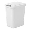 Sterilite TouchTop Plastic Wastebasket, 7.5 Gallon, White, 8-Pack