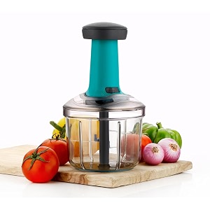 stewit food chopper 900ml steel large manual hand-press vegetable chopper mixer cutter to cut onion salad tomato potato pack of 1 900ml tarquise