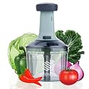 Stewit Food Chopper 1000ml, Steel Large Manual Hand-Press Vegetable Chopper Mixer Cutter to Cut Onion, Salad, Tomato, Potato (Pista 1000ml)